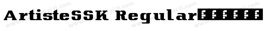 ArtisteSSK Regular字体转换